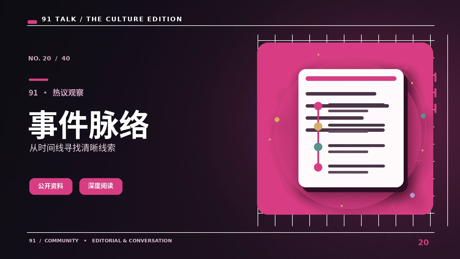 给公开信息编写可靠时间线